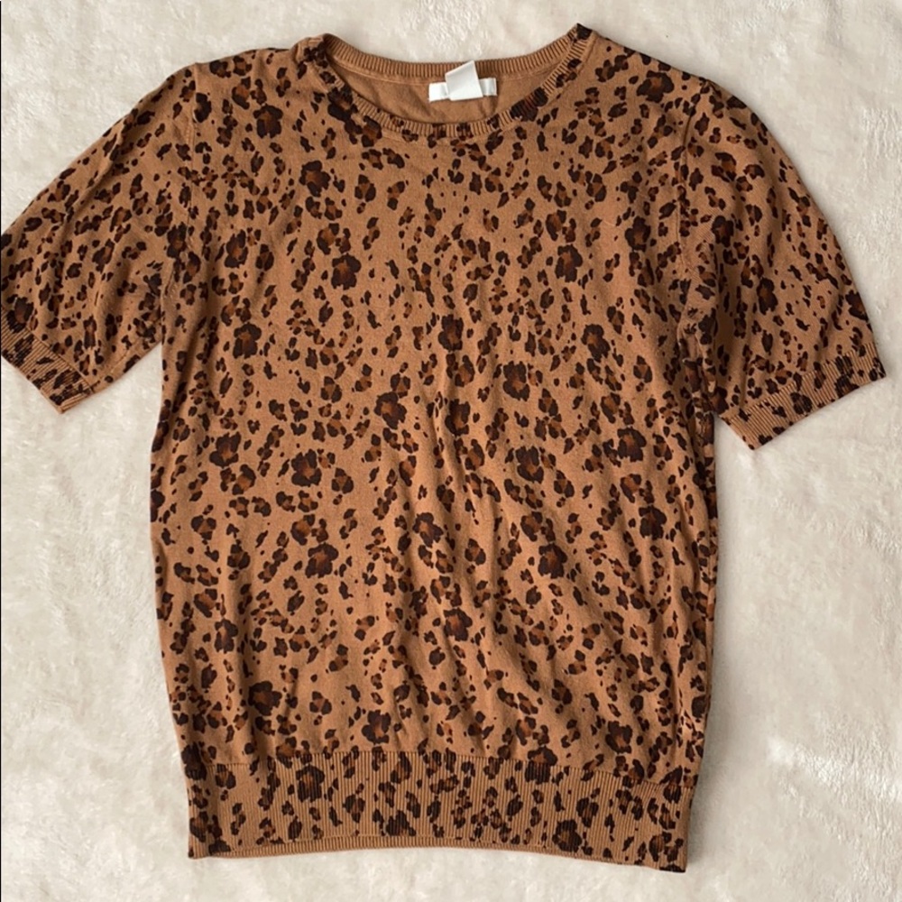 Leopard print dress shirt